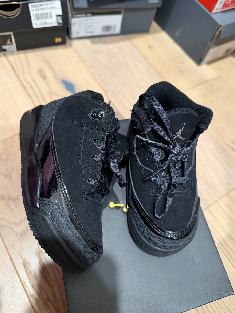 Jordan 3 Toddler Black Retro Sneaker